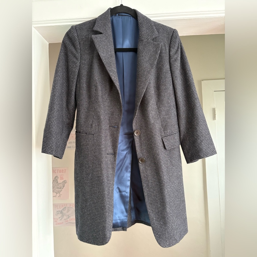 KITON NAPOLI Cashmere silk long blazer jacket coat size 42 small